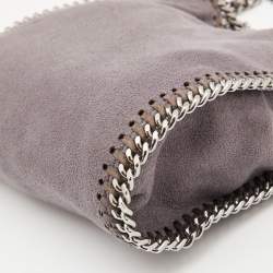 Pre Owned Stella McCartney Grey Faux Suede Tiny Falabella Tote