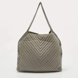 Pre Owned Stella McCartney Grey Faux Leather Small Falabella Tote