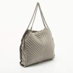 Pre Owned Stella McCartney Grey Faux Leather Small Falabella Tote