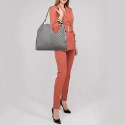 Pre Owned Stella McCartney Grey Faux Leather Small Falabella Tote