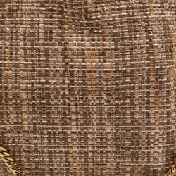 Pre Owned Stella McCartney Beige/Brown Woven Shimmer Fabric Small Falabella Tote
