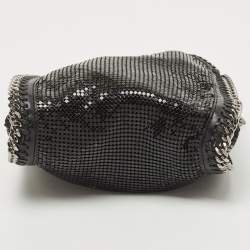 Pre Owned Stella McCartney Black Faux Leather and Chainmaille Tiny Falabella Tote
