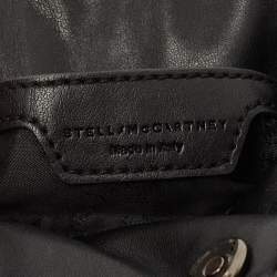 Pre Owned Stella McCartney Black Faux Leather and Chainmaille Tiny Falabella Tote