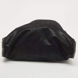 Pre Owned Stella McCartney Black Faux Leather Large Falabella Tote
