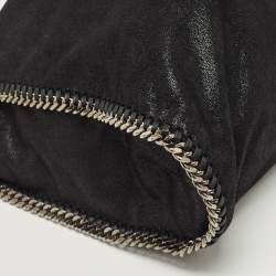 Pre Owned Stella McCartney Black Faux Leather Large Falabella Tote