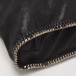 Pre Owned Stella McCartney Black Faux Leather Large Falabella Tote