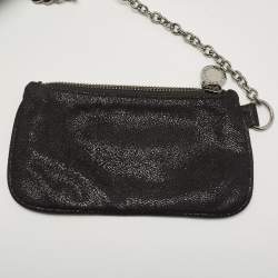 Pre Owned Stella McCartney Black Woven Faux Suede Large Falabella Tote