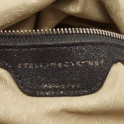 Pre Owned Stella McCartney Black Woven Faux Suede Large Falabella Tote