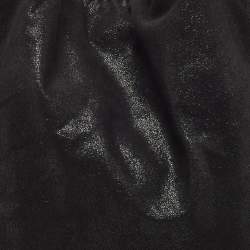 Pre Owned Stella McCartney Black Woven Faux Suede Large Falabella Tote