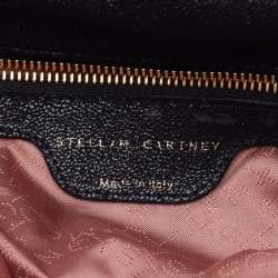 Pre Owned Stella McCartney Black Faux Leather Falabella Tote