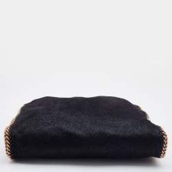 Pre Owned Stella McCartney Black Faux Leather Falabella Tote