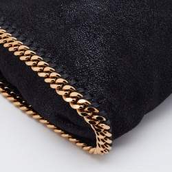 Pre Owned Stella McCartney Black Faux Leather Falabella Tote