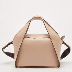 Pre Owned Stella McCartney Beige Faux Leather Stella Logo Crossbody Bag