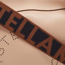 Pre Owned Stella McCartney Beige Faux Leather Stella Logo Crossbody Bag