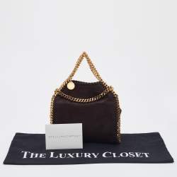 Stella McCartney Brown Faux Suede Tiny Falabella Tote