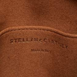 Pre Owned Stella McCartney Beige Faux Leather Perforated Logo Camera Bag