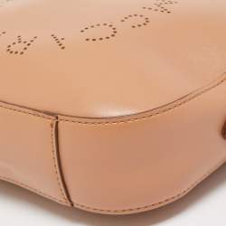 Pre Owned Stella McCartney Beige Faux Leather Perforated Logo Camera Bag
