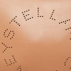 Pre Owned Stella McCartney Beige Faux Leather Perforated Logo Camera Bag