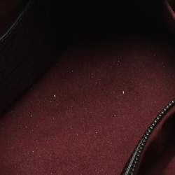 Pre Owned Stella McCartney Black Croc Embossed Faux Leather Falabella Box Top Handle Bag