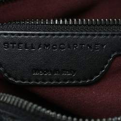 Pre Owned Stella McCartney Black Croc Embossed Faux Leather Falabella Box Top Handle Bag