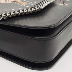Pre Owned Stella McCartney Black Faux Leather Falabella Box Shoulder Bag