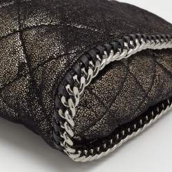 Pre Owned Stella McCartney Metallic Faux Suede Mini Falabella Tote