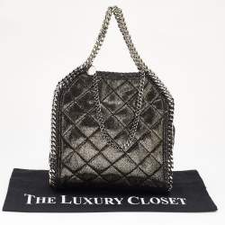 Pre Owned Stella McCartney Metallic Faux Suede Mini Falabella Tote