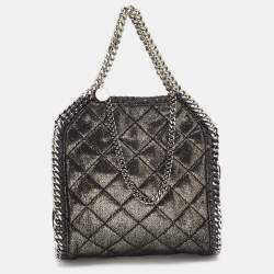 Pre Owned Stella McCartney Metallic Faux Suede Mini Falabella Tote