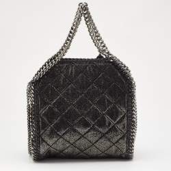 Pre Owned Stella McCartney Metallic Faux Suede Mini Falabella Tote