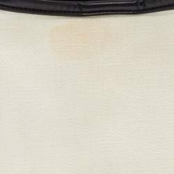 Pre Owned Stella McCartney Off White Canvas and Faux Leather Stella Logo Tote