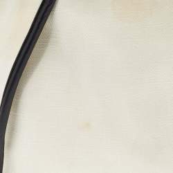 Pre Owned Stella McCartney Off White Canvas and Faux Leather Stella Logo Tote