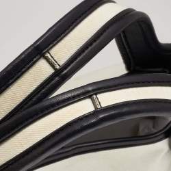 Pre Owned Stella McCartney Off White Canvas and Faux Leather Stella Logo Tote