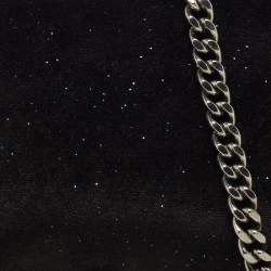 Pre Owned Stella McCartney Black Glitter Velvet Falabella Crossbody Bag 