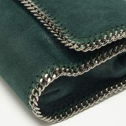 Pre Owned Stella McCartney Green Faux Suede Falabella Shoulder Bag