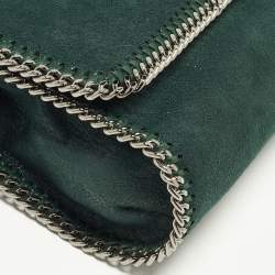 Pre Owned Stella McCartney Green Faux Suede Falabella Shoulder Bag