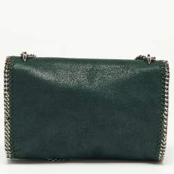 Pre Owned Stella McCartney Green Faux Suede Falabella Shoulder Bag
