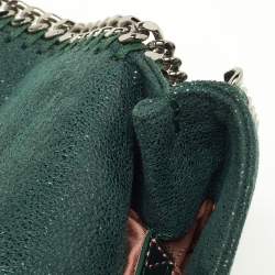 Pre Owned Stella McCartney Green Faux Suede Falabella Shoulder Bag