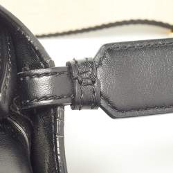 Pre Owned Stella McCartney Black Faux Leather Stella Logo Tote