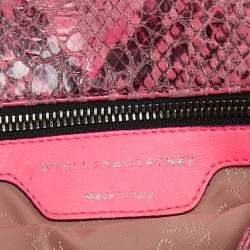 Pre Owned حقيبة كتف ستيلا مكارتني فالابيلا جلد ثعبان صناعي بني/أسود بقلاب