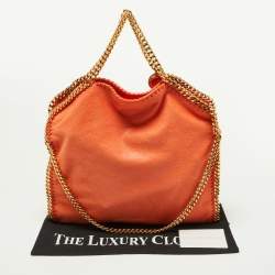 Pre Owned Stella McCartney Orange Faux Leather Small Falabella Tote