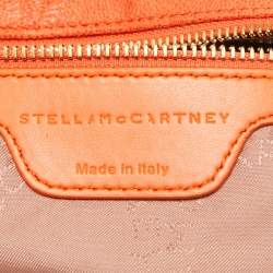 Pre Owned Stella McCartney Orange Faux Leather Small Falabella Tote