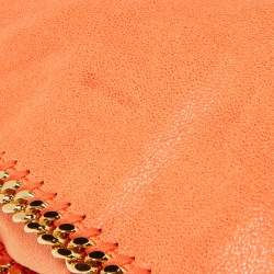 Pre Owned Stella McCartney Orange Faux Leather Small Falabella Tote