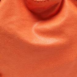 Pre Owned Stella McCartney Orange Faux Leather Small Falabella Tote