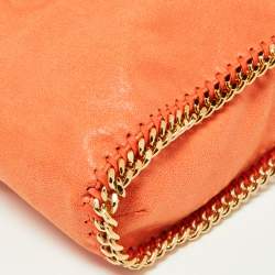 Pre Owned Stella McCartney Orange Faux Leather Small Falabella Tote
