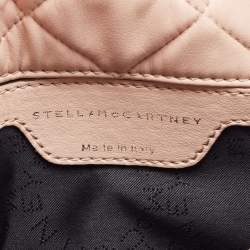 Pre Owned Stella McCartney Pale Pink Quilted Faux Leather Falabella Shaggy Deer Flap Bag