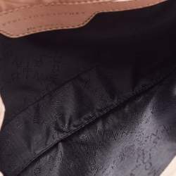 Pre Owned Stella McCartney Pale Pink Quilted Faux Leather Falabella Shaggy Deer Flap Bag