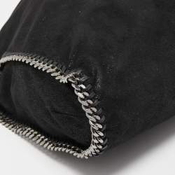 Pre Owned Stella McCartney Black Faux Leather Large Falabella Tote