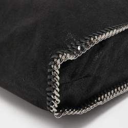 Pre Owned Stella McCartney Black Faux Leather Large Falabella Tote