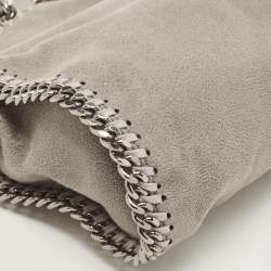 Pre Owned Stella McCartney Grey Faux Suede Mini Falabella Tote