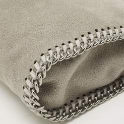 Pre Owned Stella McCartney Grey Faux Suede Mini Falabella Tote